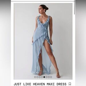 NWT Rumored blue ruffle dress